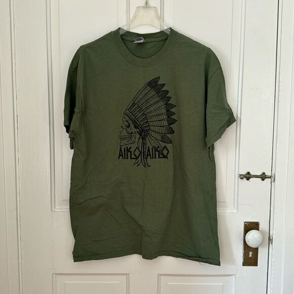 Grateful Dead Other - Grateful Dead shirt green Aiko Aiko Indian Headdress skull large